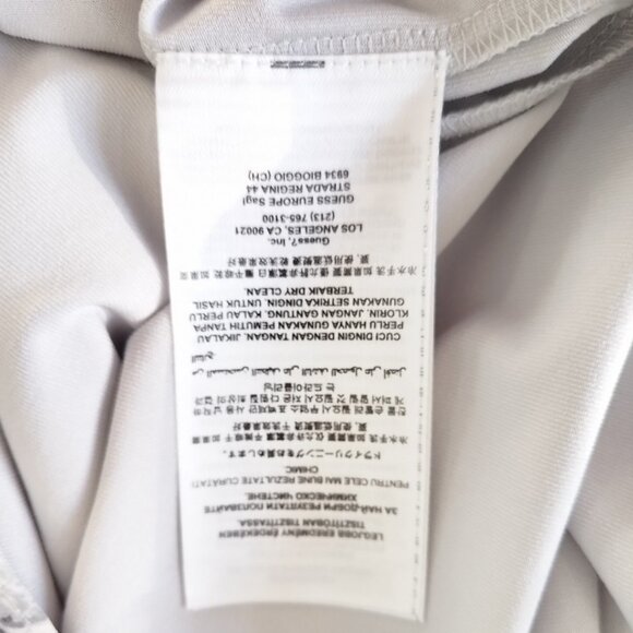 !NEW! GUESS White Floral Print Dress Spaghetti Straps and Flowy Asymmetrical Hem - Picture 7 of 9